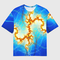 Мужская футболка оверсайз Абстрактные молнии узоры