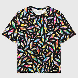 Мужская футболка оверсайз Осколки витража