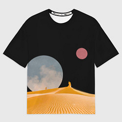 Мужская футболка оверсайз Arrakis sandworm Dune