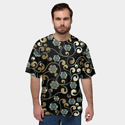 Футболка оверсайз мужская Цветочная богема, цвет: 3D-принт — фото 2