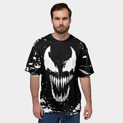 Футболка оверсайз мужская Venom logo, цвет: 3D-принт — фото 2