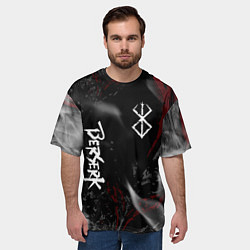 Футболка оверсайз мужская Берсерк - пламя, цвет: 3D-принт — фото 2