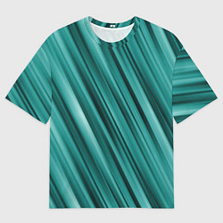 Футболка оверсайз мужская Лазурные волны, цвет: 3D-принт