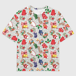 Мужская футболка оверсайз Christmas Pattern