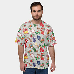 Футболка оверсайз мужская Christmas Pattern, цвет: 3D-принт — фото 2