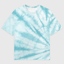 Мужская футболка оверсайз Голубой тай дай