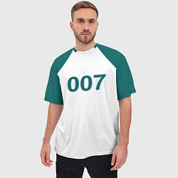 Футболка оверсайз мужская Игра в кальмара 007, цвет: 3D-принт — фото 2