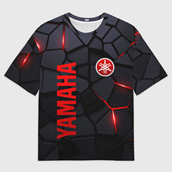 Мужская футболка оверсайз Yamaha - плиты с эффектом свечения