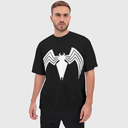 Футболка оверсайз мужская Venom - spider logo, цвет: 3D-принт — фото 2