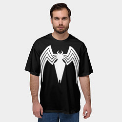 Футболка оверсайз мужская Venom - spider logo, цвет: 3D-принт — фото 2