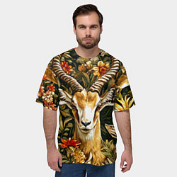 Футболка оверсайз мужская Газель, цвет: 3D-принт — фото 2