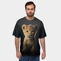 Футболка оверсайз мужская Львенок Муфаса, цвет: 3D-принт — фото 2