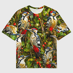Футболка оверсайз мужская Дятлы, цвет: 3D-принт