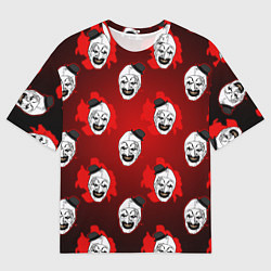 Мужская футболка оверсайз Funny clown Art in blood