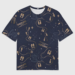 Мужская футболка оверсайз Карта мародёров Гарри Поттер