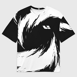 Мужская футболка оверсайз Lixiang - белые штрихи