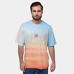 Футболка оверсайз мужская 30 Seconds to Mars - рассвет, цвет: 3D-принт — фото 2