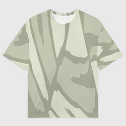 Мужская футболка оверсайз Серо-зеленая абстрактная текстура