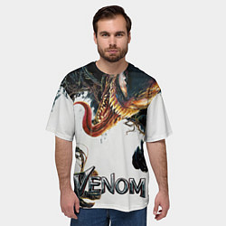 Футболка оверсайз мужская Веном - симбиот, цвет: 3D-принт — фото 2