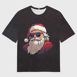 Футболка оверсайз мужская Крутой санта в очках, цвет: 3D-принт