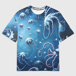 Мужская футболка оверсайз Мир фантастических осьминогов
