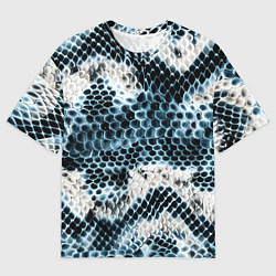 Футболка оверсайз мужская Из кожи змеи, цвет: 3D-принт