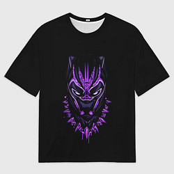 Мужская футболка оверсайз Black Panther head