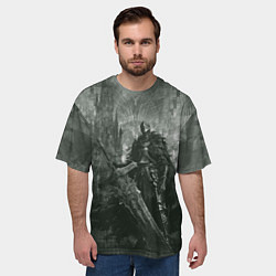 Футболка оверсайз мужская Рыцарь с большим мечом, цвет: 3D-принт — фото 2