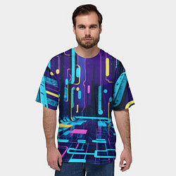 Футболка оверсайз мужская Неоновый парк, цвет: 3D-принт — фото 2