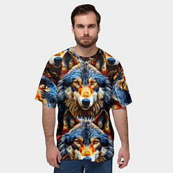 Футболка оверсайз мужская Волчары, цвет: 3D-принт — фото 2