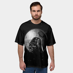 Футболка оверсайз мужская Лорд вейдер звезда смерти, цвет: 3D-принт — фото 2