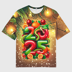 Мужская футболка оверсайз Змеи к нам приходят