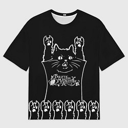 Футболка оверсайз мужская Bullet For My Valentine: cat rock, цвет: 3D-принт