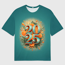 Мужская футболка оверсайз Мандариновый 2025