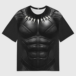 Мужская футболка оверсайз Костюм черной пантеры