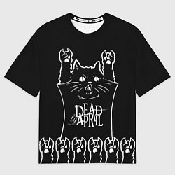 Футболка оверсайз мужская Dead by April: cat rock, цвет: 3D-принт