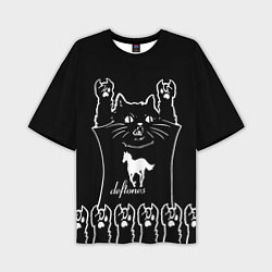 Футболка оверсайз мужская Deftones: cat rock, цвет: 3D-принт