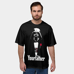 Футболка оверсайз мужская Дарт Вейдер крёстный отец, цвет: 3D-принт — фото 2