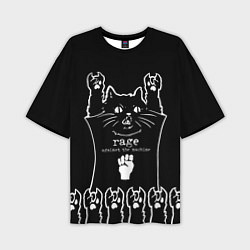 Футболка оверсайз мужская Rage Against the Machine: cat rock, цвет: 3D-принт