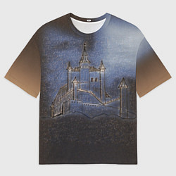 Мужская футболка оверсайз Замок принцессы