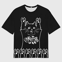 Футболка оверсайз мужская The Rasmus: cat rock, цвет: 3D-принт