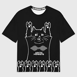 Футболка оверсайз мужская Arctic Monkeys: cat rock, цвет: 3D-принт
