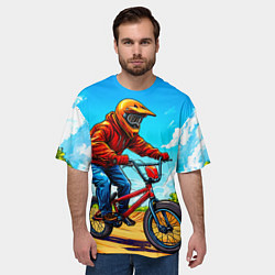 Футболка оверсайз мужская BMX трюкач, цвет: 3D-принт — фото 2