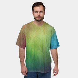 Футболка оверсайз мужская Цветной металл с градиентом, цвет: 3D-принт — фото 2