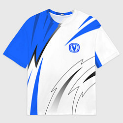 Мужская футболка оверсайз Changan - Белый и синий