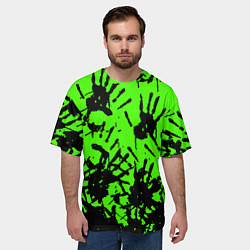 Футболка оверсайз мужская Death stranding руки, цвет: 3D-принт — фото 2