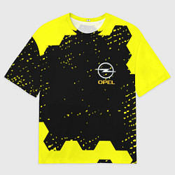 Мужская футболка оверсайз Opel auto hexagon steel