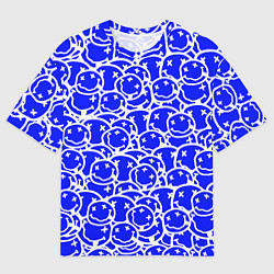 Мужская футболка оверсайз Nirvana logo blue