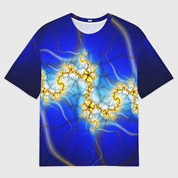 Мужская футболка оверсайз Фрактальный узор мерцание