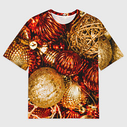 Мужская футболка оверсайз Новогоднее ёлочное украшение